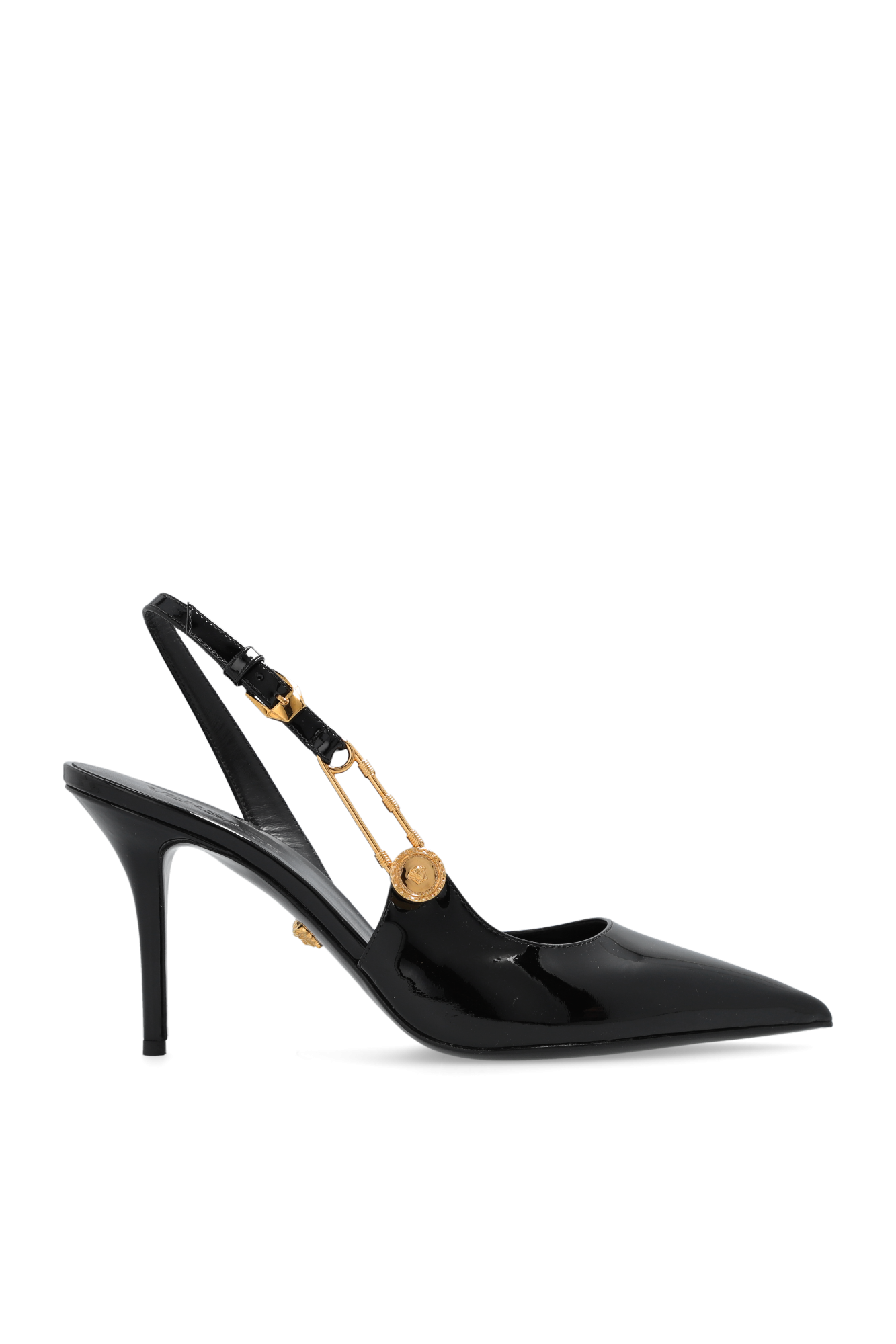 Black store glossy pumps